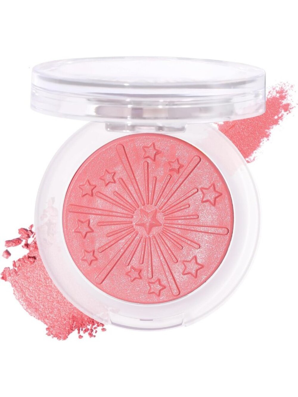 Glow Blush Palette - Seamless Blendable Powder for Natural Radiant Cheeks, Coral
